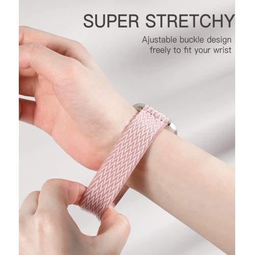 Bracelets Versa 3 Fitbit/bracelets Versa 4 Fitbit/Sense/Sense 2 pour femmes, bracelet sport en nylon élastique à boucle Solo ajustable pour montre