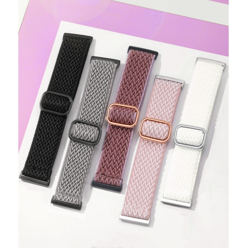 Bracelets Versa 3 Fitbit/bracelets Versa 4 Fitbit/Sense/Sense 2 pour femmes, bracelet sport en nylon élastique à boucle Solo ajustable pour montre