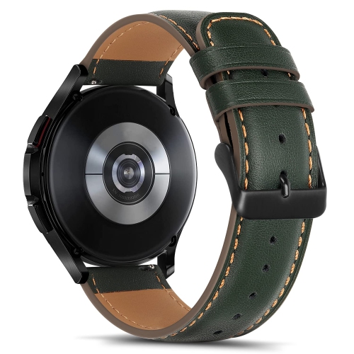 Tasikar 20mm Leather Bands Compatible with Samsung Galaxy Watch 4/Watch 5/Watch 5 Pro Band, Premium Genuine Leather Replacement Bracelet Strap