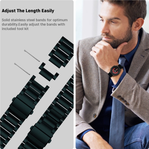 Bracelet Proguard Galaxy Watch 5 40 mm/44 mm/45 mm Pro et bracelet Galaxy Watch 4 40 mm/44 mm/Watch 4 Classic 42 mm/46 mm inox bracelet métal 20 mm