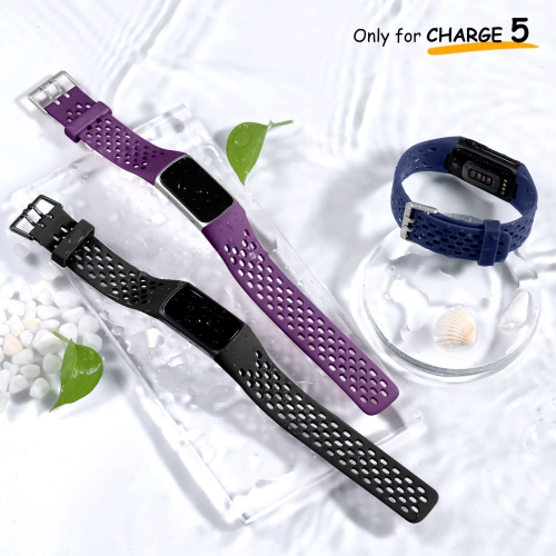 Bracelets rechange pour femmes, bracelet respirant et étanche charge 5 Fitbit pour accessoires moniteur d’activité charge 5, paq. 3