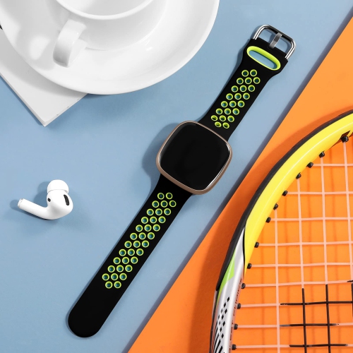 Fitbit Sense 1/2 Bands Fitbit Versa 3/4 Bands Women Men, Breathable Soft Replacement Sport Silicone Wristbands, Band for Fitbit Versa 3/4 and Sense