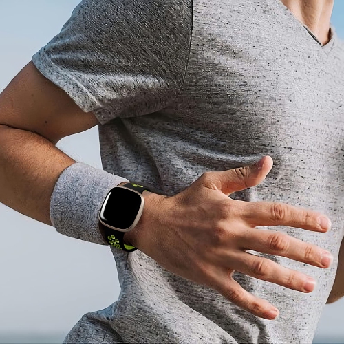 Fitbit Sense 1/2 Bands Fitbit Versa 3/4 Bands Women Men, Breathable Soft Replacement Sport Silicone Wristbands, Band for Fitbit Versa 3/4 and Sense