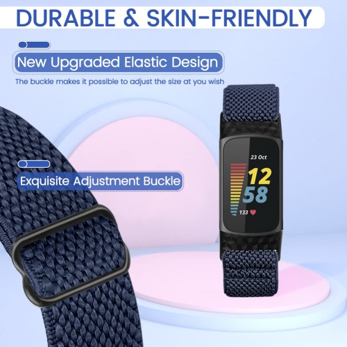 Lot de 3 bracelets élastiques, respirant. Compatibles bracelet charge 5 et bracelet sport nylon souple pour femmes