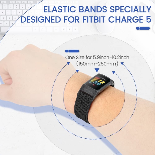 Lot de 3 bracelets élastiques, respirant. Compatibles bracelet charge 5 et bracelet sport nylon souple pour femmes