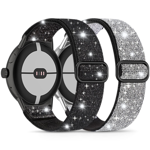 2 bracelets élastiques sport élastiques doux tissés compatibles avec le bracelet Google Pixel pour femmes remplacement bracelet montre Google Pixel