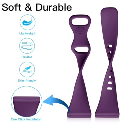 Getino – Bracelet pour femmes Sense 1/2 Versa 3/4 de Fitbit, bracelet flexible mince silicone souple pour montre Versa 3/4 Sense 1/2 de Fitbit, paq. 4