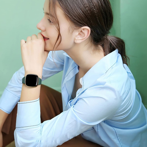 Getino – Bracelet pour femmes Sense 1/2 Versa 3/4 de Fitbit, bracelet flexible mince silicone souple pour montre Versa 3/4 Sense 1/2 de Fitbit, paq. 4