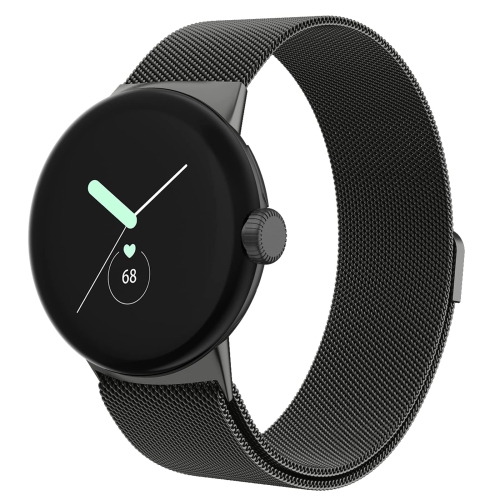 Metal Band Compatible with Google Pixel Watch Bands for Women Men, Stainless Steel Mesh Loop Adjustable Wristband Replacement Strap for Google Pixel