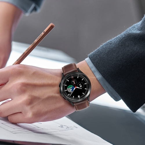 Tasikar 20mm Leather Bands Compatible with Samsung Galaxy Watch 4/Watch 5/Watch 5 Pro Band, Premium Genuine Leather Replacement Bracelet Strap