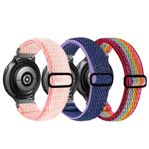 HLD 20MM Stretchy Bands Compatible With Samsung Galaxy Watch 5/4 40MM 44Mm/watch 5 Pro 45Mm/watch 4 Classic 42MM 46Mm, Nylon Strap for Galaxy Active 2 40 44Mm/active 40Mm/watch 3 41Mm/