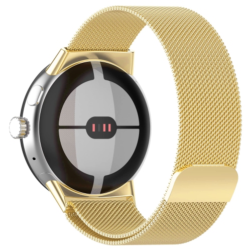 Kakurookie Compatible for Google Pixel Smart Watch Bands Women Men, Stainless Steel Magnetic Metal Strap Quick Release Replacement Wristband Bracelet