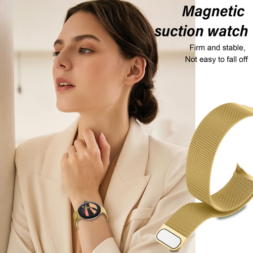 Kakurookie Compatible for Google Pixel Smart Watch Bands Women Men, Stainless Steel Magnetic Metal Strap Quick Release Replacement Wristband Bracelet