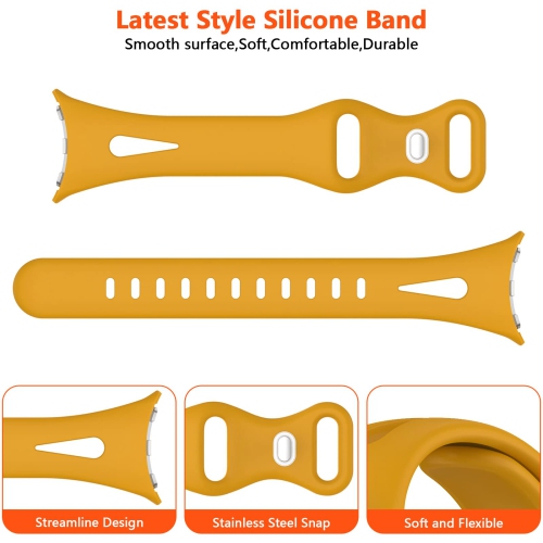 Lyfatz Compatible With Google Pixel Watch Bands for Women Men, Slim Thin Stylish Durable Soft Silicone Slim Hollow Out Sport Watch Bands for Google