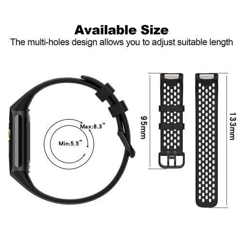 Bracelets sport compatibles avec les bracelets charge 5 pour femmes silicone souple et respirant bracelets pour montre pour charge 5 moniteur