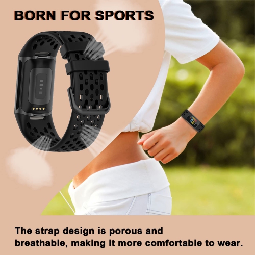 Bracelets sport compatibles avec les bracelets charge 5 pour femmes silicone souple et respirant bracelets pour montre pour charge 5 moniteur