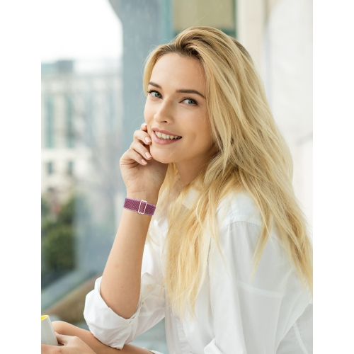 Paquet de 2 bracelets compatibles Fitbit charge 5 pour femmes bracelet sport cuir boucle élastique ajustable bracelet sport cuir boucle Solo pour