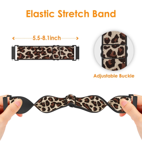 Simpeak 5-Pack Stretchy Band Compatible with Samsung Galaxy Watch 4/Watch 5/5 Pro/Active 2/Classic/Galaxy Watch 3 41mm/Galaxy Watch 42mm, Nylon Men