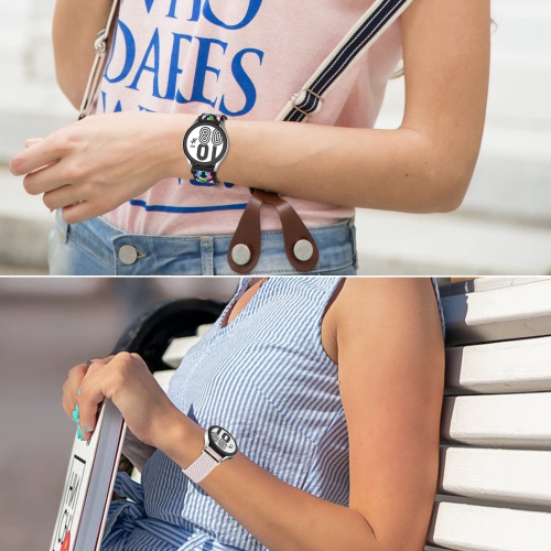 Simpeak 5-Pack Stretchy Band Compatible with Samsung Galaxy Watch 4/Watch 5/5 Pro/Active 2/Classic/Galaxy Watch 3 41mm/Galaxy Watch 42mm, Nylon Men