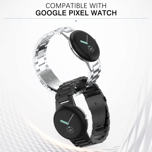 MoKo – Bracelet en métal compatible avec la montre intelligente Pixel de Google, bracelets de rechange acier inox. Avec outil de retrait de lien pour