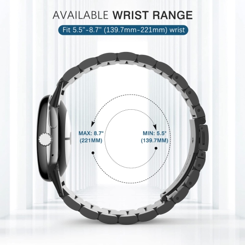 MoKo – Bracelet en métal compatible avec la montre intelligente Pixel de Google, bracelets de rechange acier inox. Avec outil de retrait de lien pour