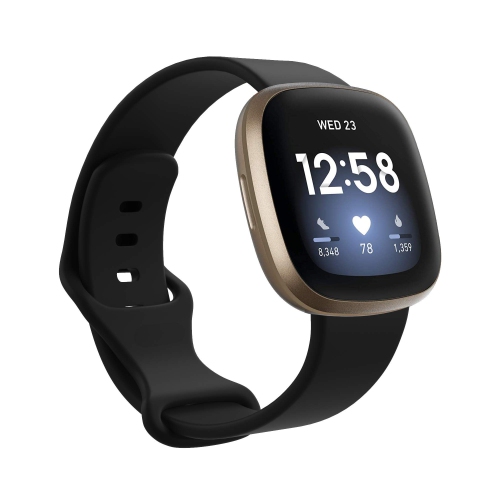 Fitbit Versa 4/Versa 3/Sense 2/Sense Bands femmes, Bracelet silicone souple classique lustré, bracelet sport résistant à la sueur pour montre