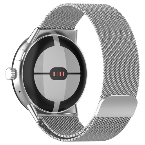 Kakurookie Compatible for Google Pixel Smart Watch Bands Women Men, Stainless Steel Magnetic Metal Strap Quick Release Replacement Wristband Bracelet