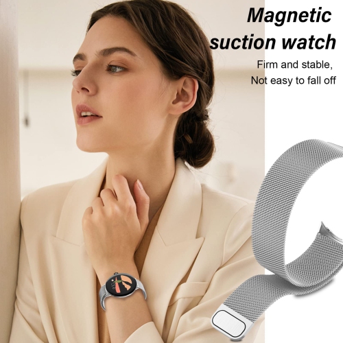 Kakurookie Compatible for Google Pixel Smart Watch Bands Women Men, Stainless Steel Magnetic Metal Strap Quick Release Replacement Wristband Bracelet