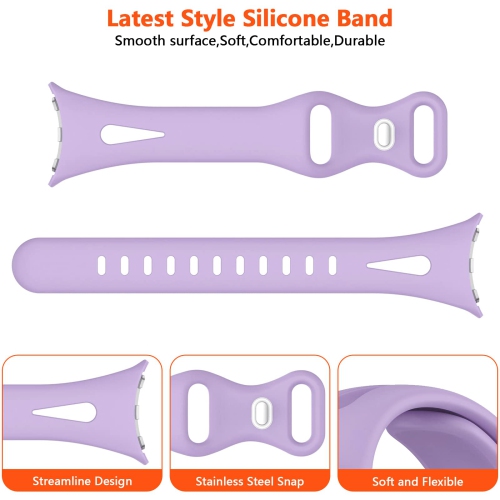 Lyfatz Compatible With Google Pixel Watch Bands for Women Men, Slim Thin Stylish Durable Soft Silicone Slim Hollow Out Sport Watch Bands for Google