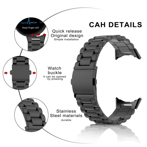 Compatible with Google Pixel Watch Band, Stainless Steel Sport Replacement Strap Bracelet Band for Google Pixel Watch