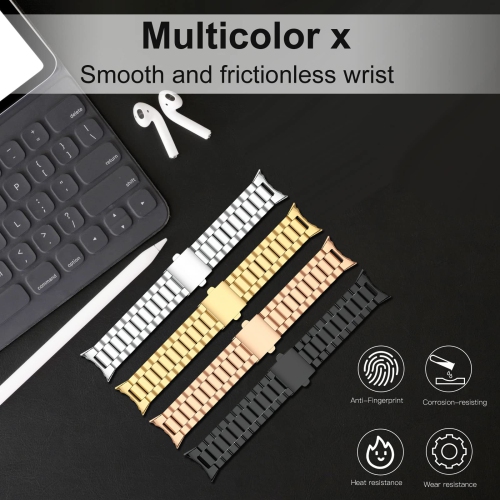 Compatible with Google Pixel Watch Band, Stainless Steel Sport Replacement Strap Bracelet Band for Google Pixel Watch