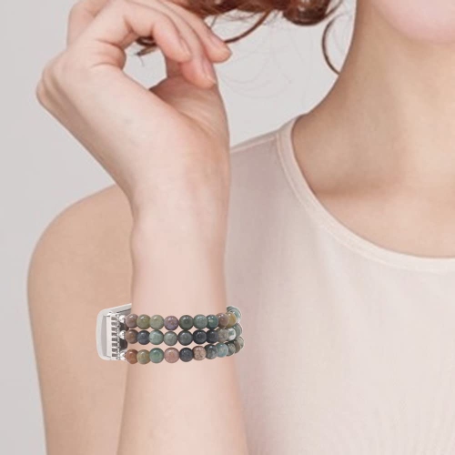 Bracelets de rechange à perles de pierres précieuses naturelles pour femmes filles charge 5 de Fitbit
