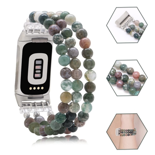 Bracelets de rechange à perles de pierres précieuses naturelles pour femmes filles charge 5 de Fitbit