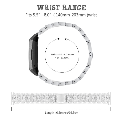 Bracelets pour charge 5 de Fitbit, bracelet en métal avec pierres du Rhin luxueux pour femmes