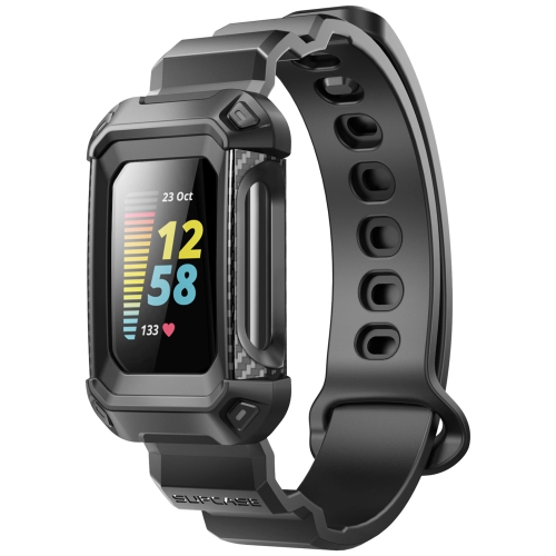 HLD  Unicorn Beetle Pro Watch Bands for Fitbit Charge 5 (2021), Protective Replacement Wristband Case Band (Black)