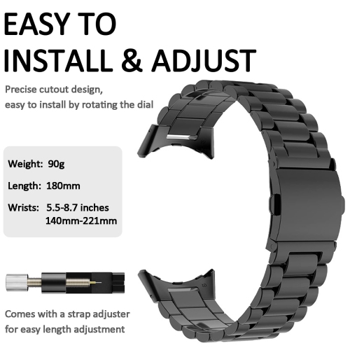Miimall compatible avec le bracelet en métal pour montre Pixel de Google, bracelet en acier inoxydable sans écart pour montre Pixel 2022 de Google