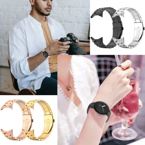 Miimall compatible avec le bracelet en métal pour montre Pixel de Google, bracelet en acier inoxydable sans écart pour montre Pixel 2022 de Google