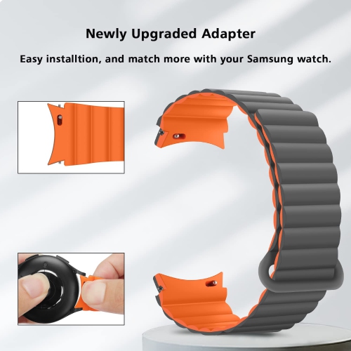 HITZEE&nbsp;Bands Compatible with Samsung Galaxy Watch 4 Band 40mm 44mm Galaxy Watch 5, 20mm Silicone Magnetic Loop Sport Strap Bracelet for Galaxy