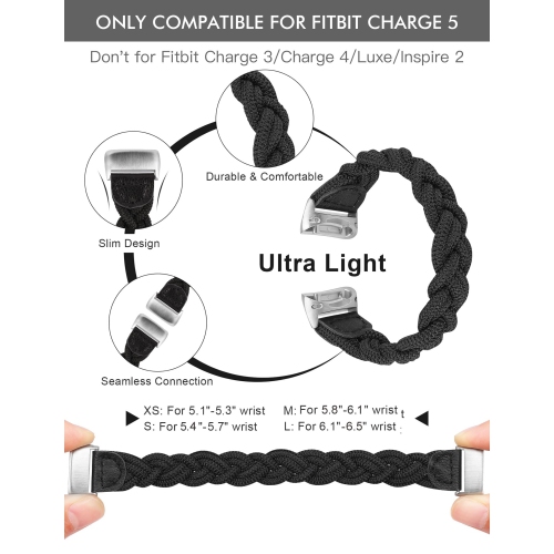 Bracelets charge 5 de Fitbit pour femmes, bracelet boucle Solo mince élastique souple élastique élastique élastique élastique pour bracelet charge 5,