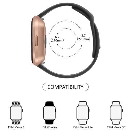 4 Pack Bands for Fitbit Versa 2 / Fitbit Versa / Fitbit Versa SE / Fitbit Versa Lite Bands for Women Men, Soft Silicone Sport Strap Replacement Bands