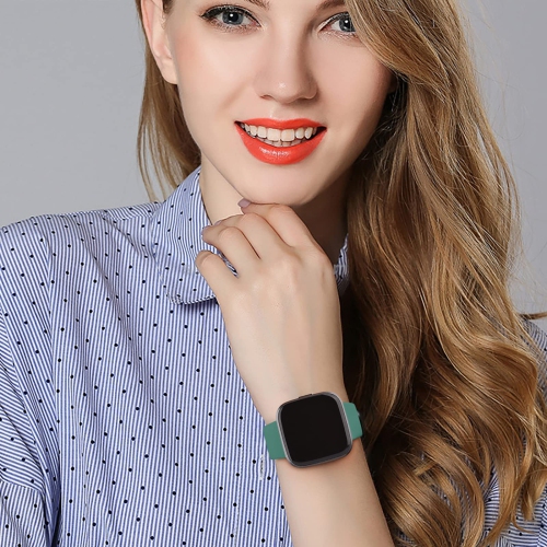 4 Pack Bands for Fitbit Versa 2 / Fitbit Versa / Fitbit Versa SE / Fitbit Versa Lite Bands for Women Men, Soft Silicone Sport Strap Replacement Bands