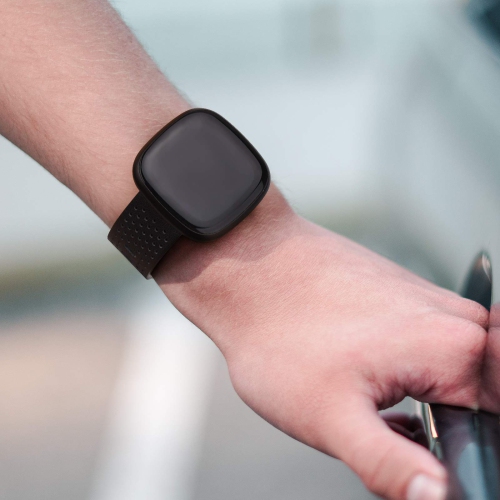 Bracelets en cuir compatibles Fitbit Sense & Sense 2/Versa 3 et 4, bracelet classique en cuir véritable pour montre intelligente Versa 3/Sense,