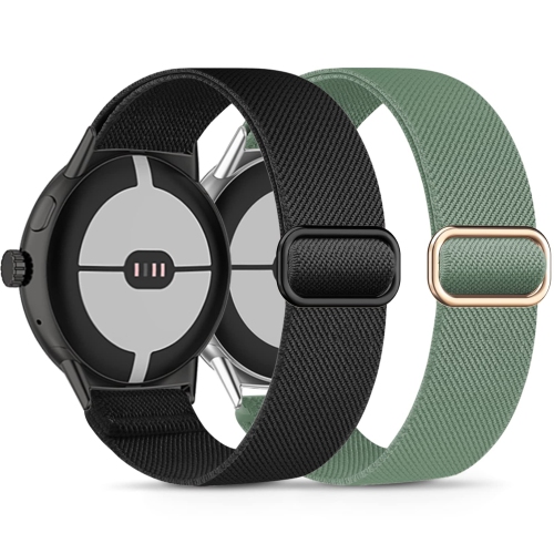 2 bracelets élastiques sport élastiques doux tissés compatibles avec le bracelet Google Pixel pour femmes remplacement bracelet montre Google Pixel