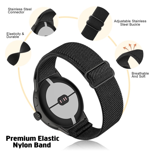 2 bracelets élastiques sport élastiques doux tissés compatibles avec le bracelet Google Pixel pour femmes remplacement bracelet montre Google Pixel