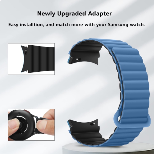 Bracelets HITZEE compatibles avec les bracelets Galaxy Watch 4 40 mm Galaxy Watch 5 de Samsung, bracelet sport à boucle magnétique 20 mm en silicone