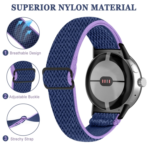 Bracelet nylon élastique de NINKI pour montre Pixel de Google, hommes, bracelet sport souple et respirant, bracelet tissé pour bracelet Pixel de