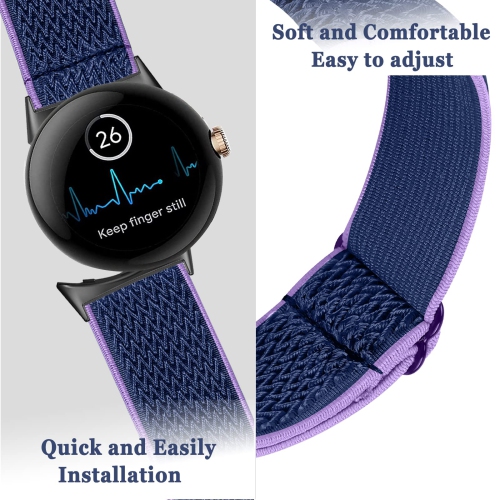 Bracelet nylon élastique de NINKI pour montre Pixel de Google, hommes, bracelet sport souple et respirant, bracelet tissé pour bracelet Pixel de