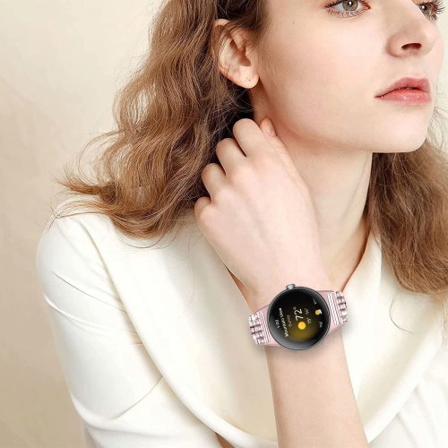 Miimall compatible avec le bracelet de montre Pixel de Google, bracelet de remplacement en acier inoxydable avec diamants et pierres du Rhin pour