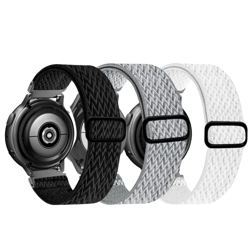 HLD 20MM Stretchy Bands Compatible With Samsung Galaxy Watch 5/4 40MM 44Mm/watch 5 Pro 45Mm/watch 4 Classic 42MM 46Mm, Nylon Strap for Galaxy Active 2 40 44Mm/active 40Mm/watch 3 41Mm/