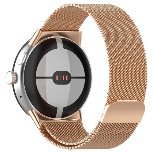 Kakurookie Compatible for Google Pixel Smart Watch Bands Women Men, Stainless Steel Magnetic Metal Strap Quick Release Replacement Wristband Bracelet